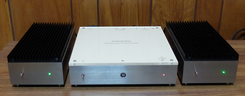 Sparkler Audio model S513i "pastoral" Control Amplifier with Remote model + S514i "rhapsody" Dual Monaural Power Amplifier